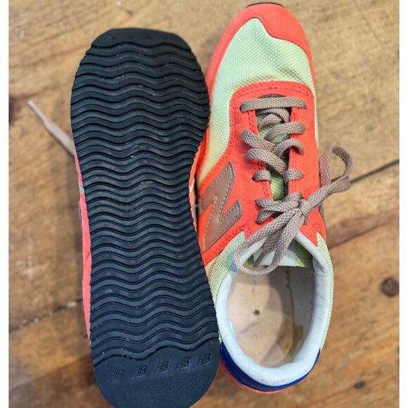 New Balance 620 Retro Sneakers Coral Neon Yellow Sz 8.5 - Picture 4 of 9